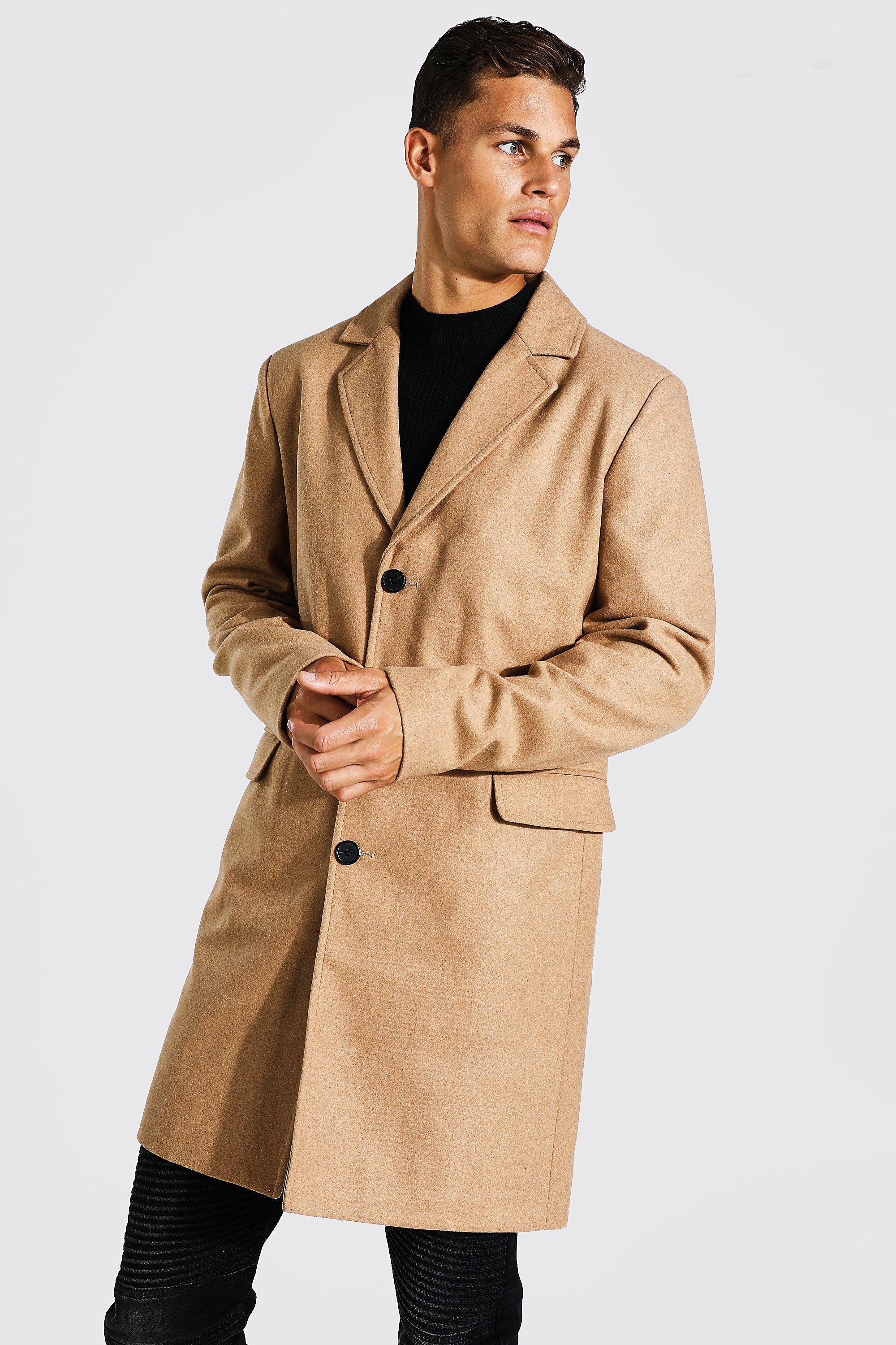 River island smart on sale overcoat in camel