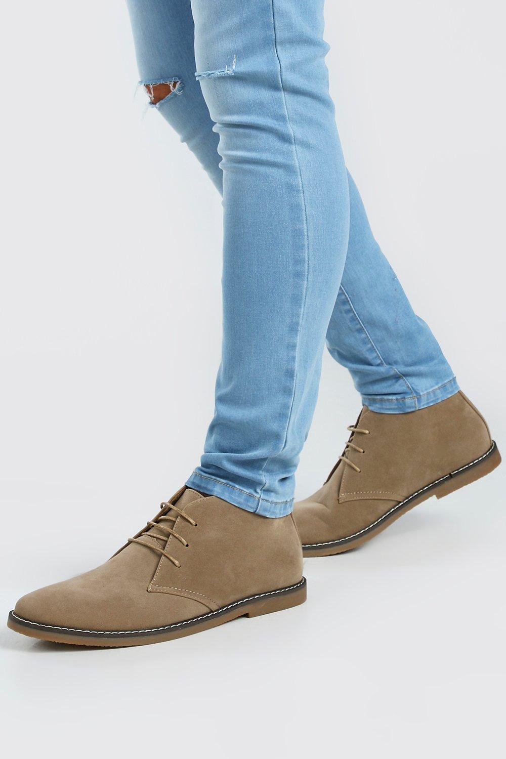 Benadering Immuniteit Maladroit Gum Sole Faux Suede Desert Boot | boohooMAN USA