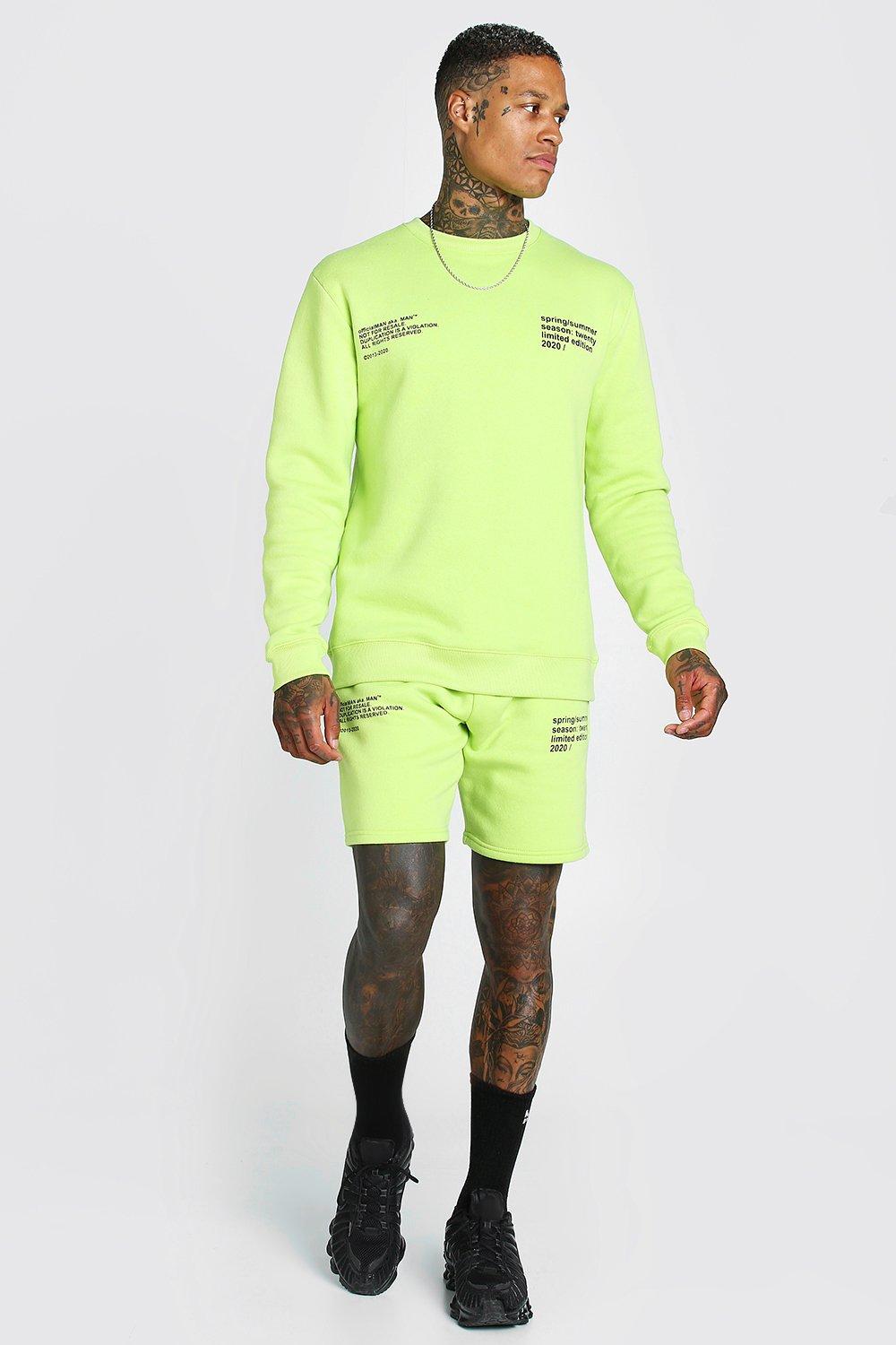 shorts and jumper tracksuit