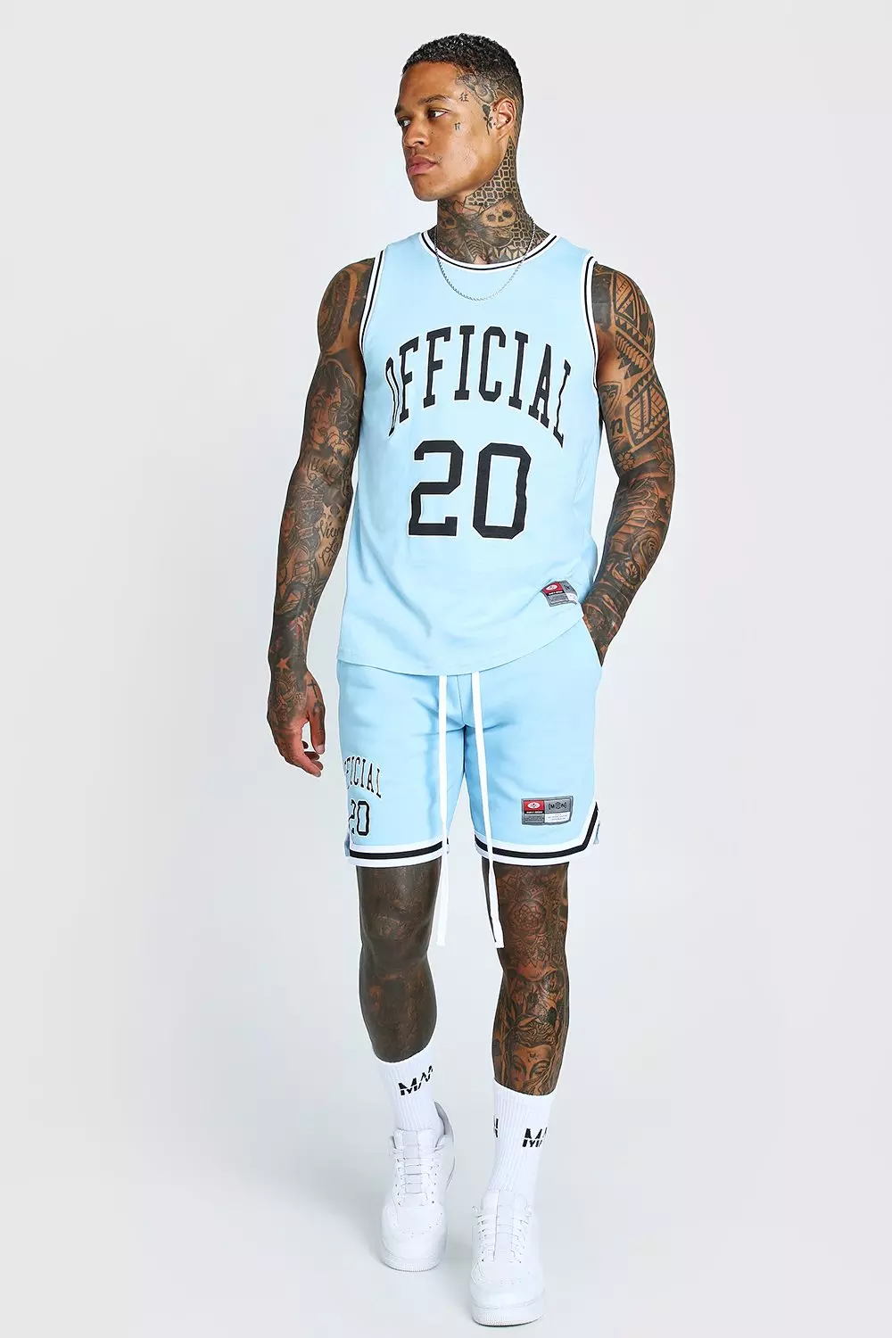 Official Man Tank Top & Basketball Short Set | boohooMAN USA