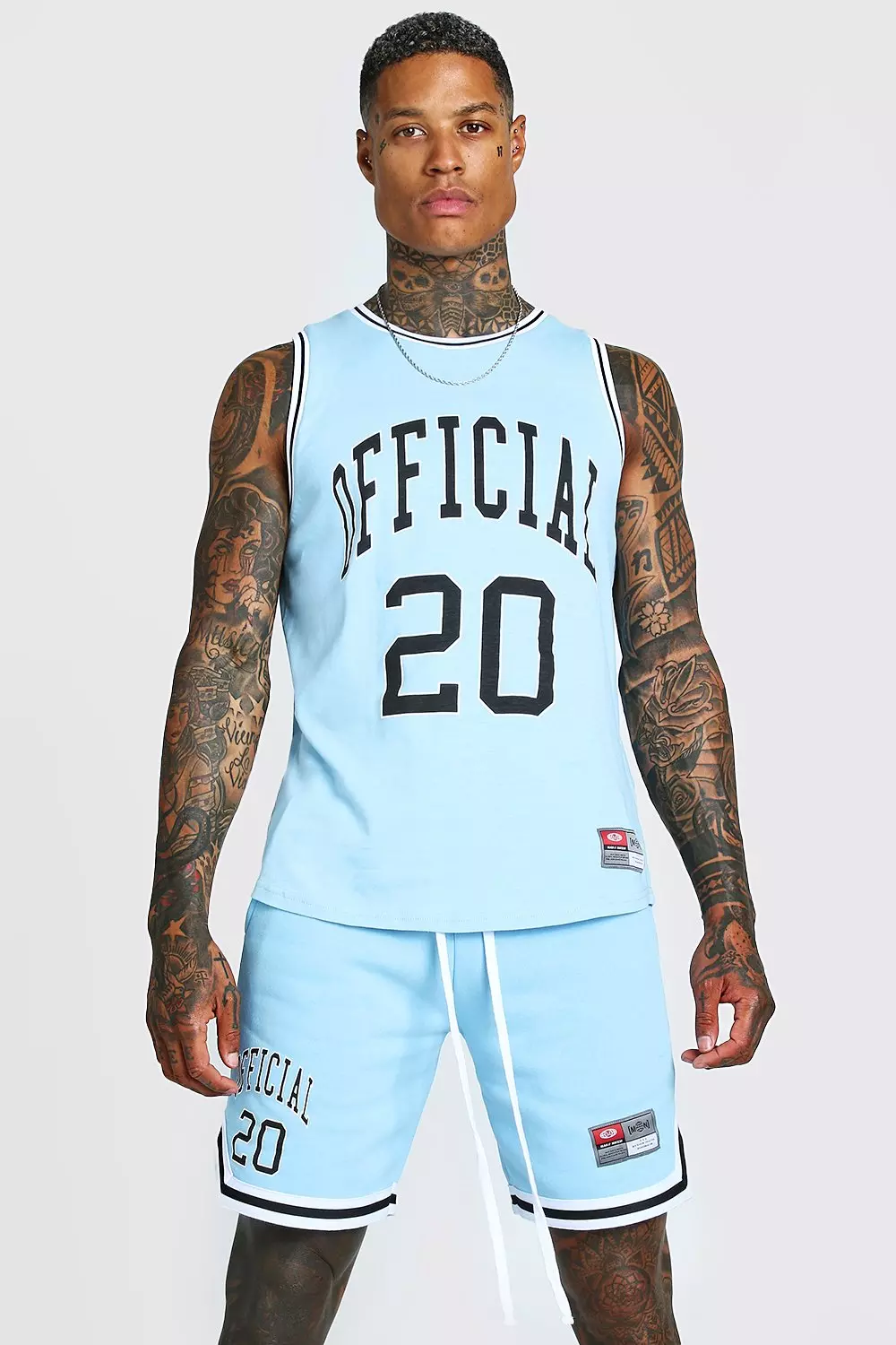 Official Man Tank Top & Basketball Short Set | boohooMAN USA