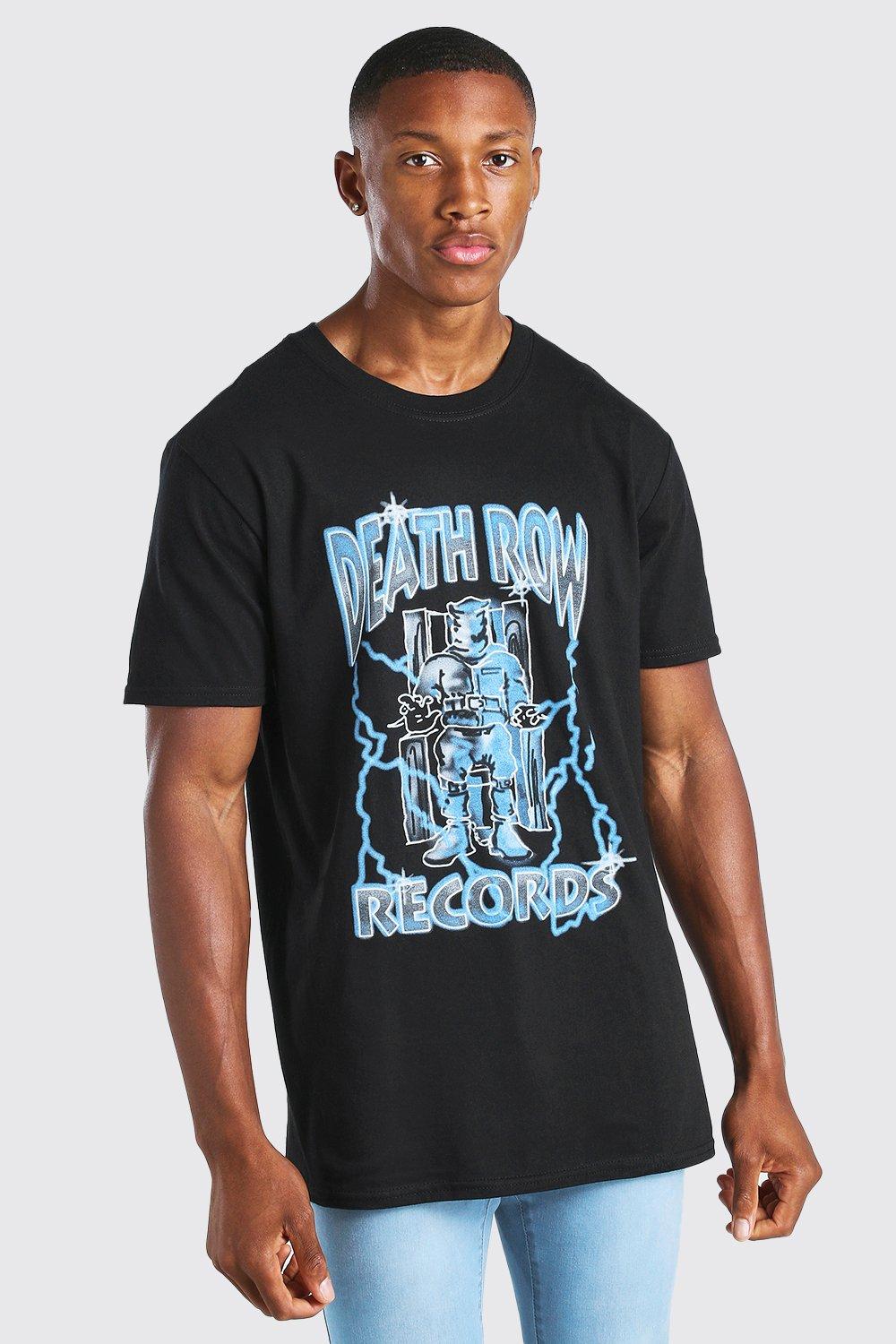 Oversized Death Row Lightening License T-Shirt | boohooMAN