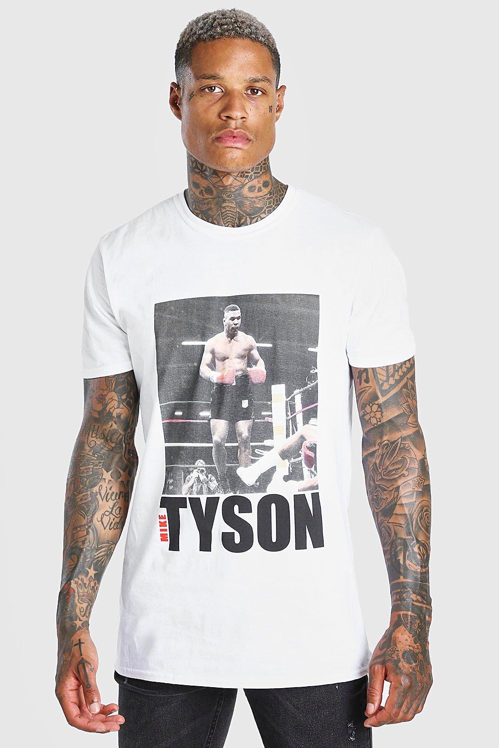 Mike Tyson License Print T Shirt boohooMAN