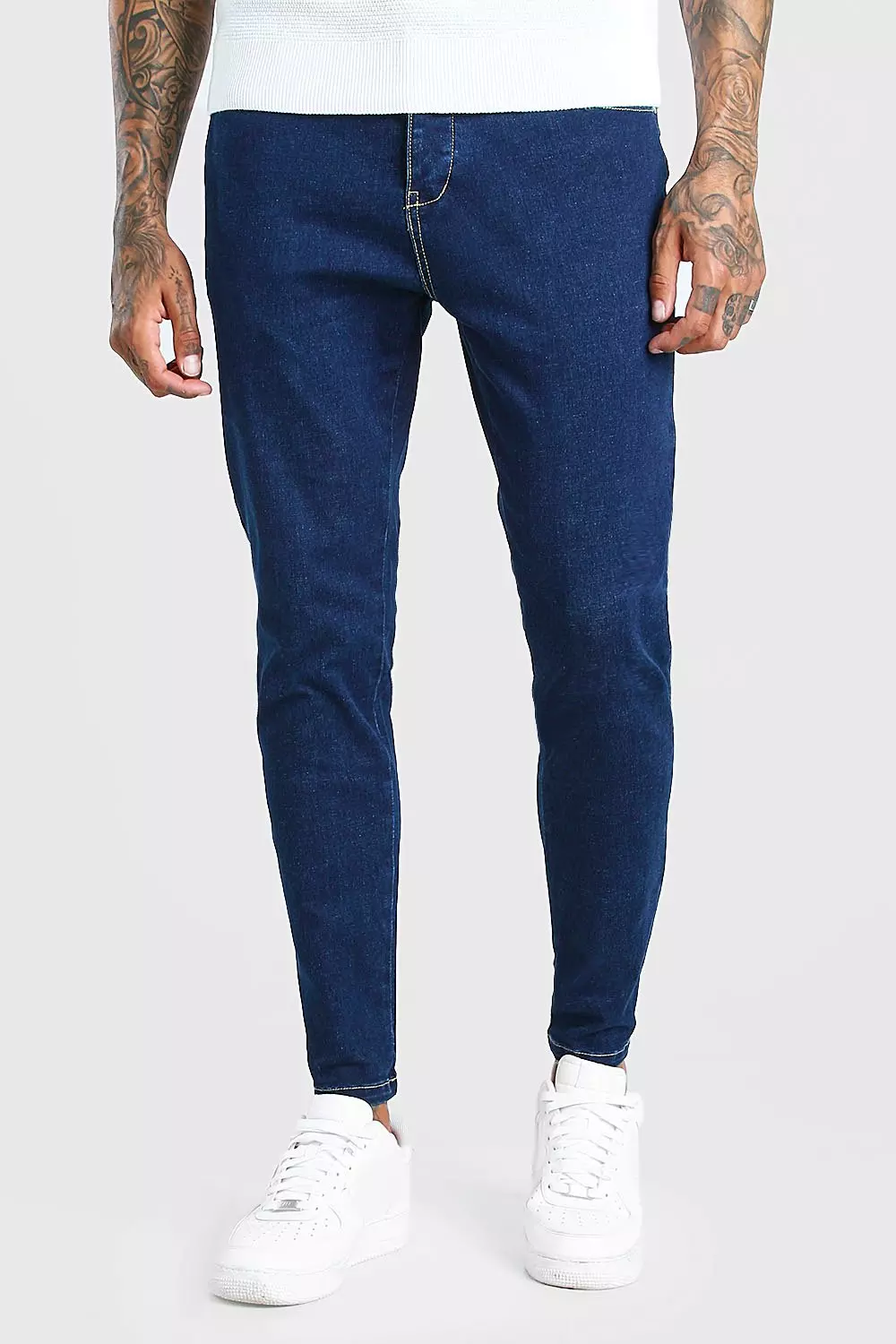 Jeans fit skinny, Bleu foncé autre image