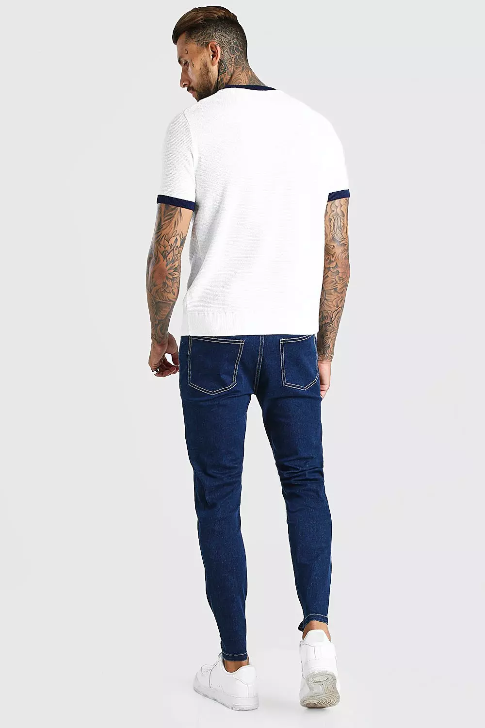 Jeans fit skinny, Bleu foncé autre image