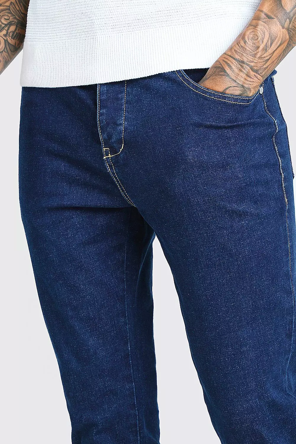 Jeans fit skinny, Bleu foncé autre image