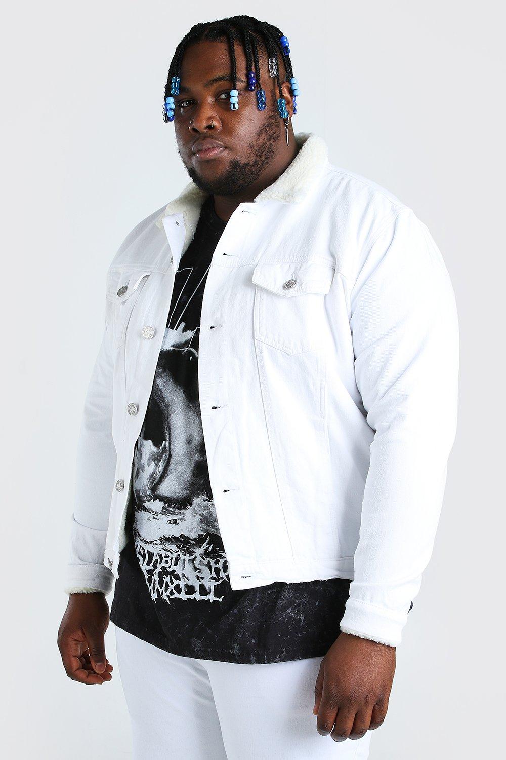 plus size lined denim jacket