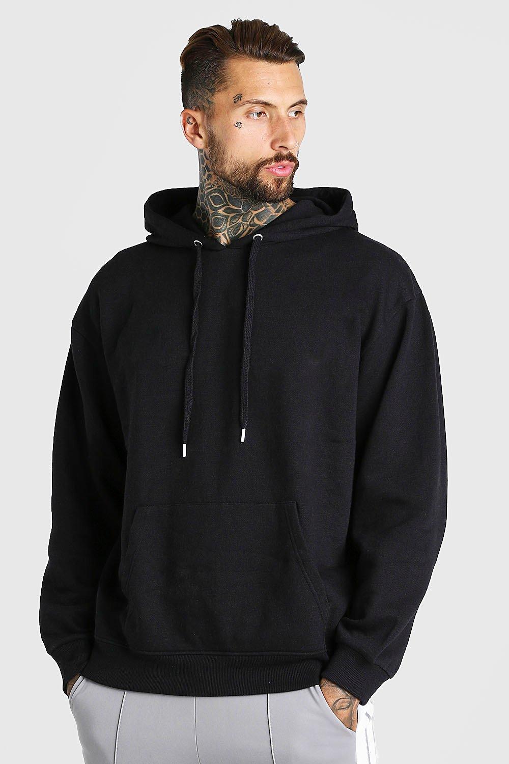 Oversized Basic Over The Head Hoodie boohooMAN USA