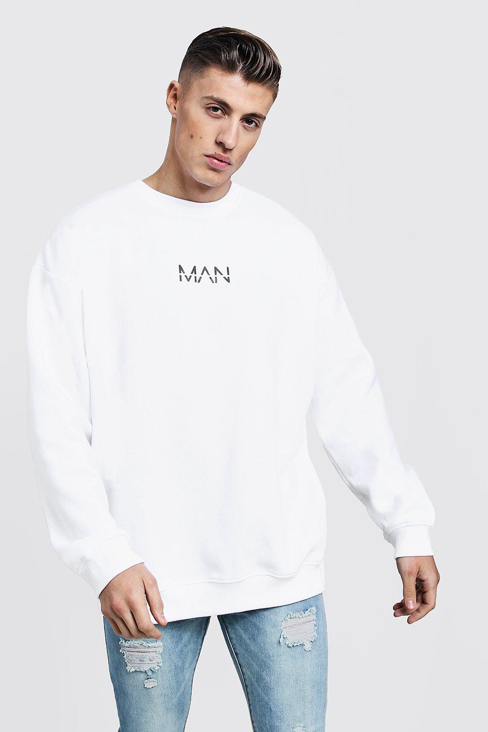 Boohooman 2024 white sweatshirt