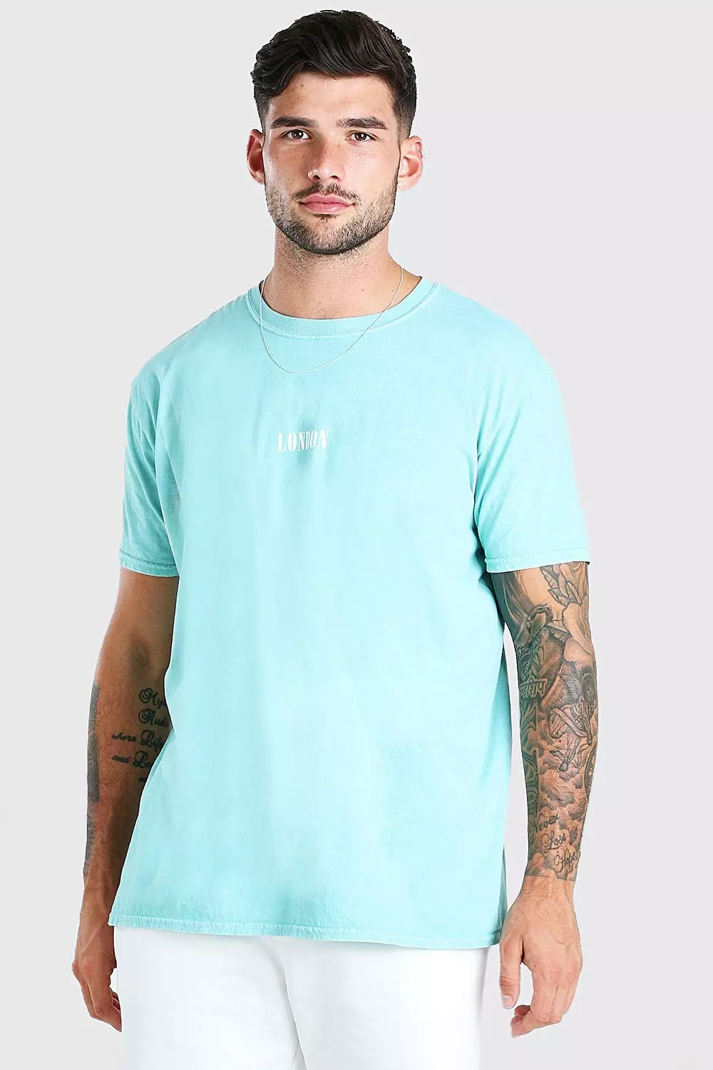 Oversized London Print Overdyed T-Shirt alternative image