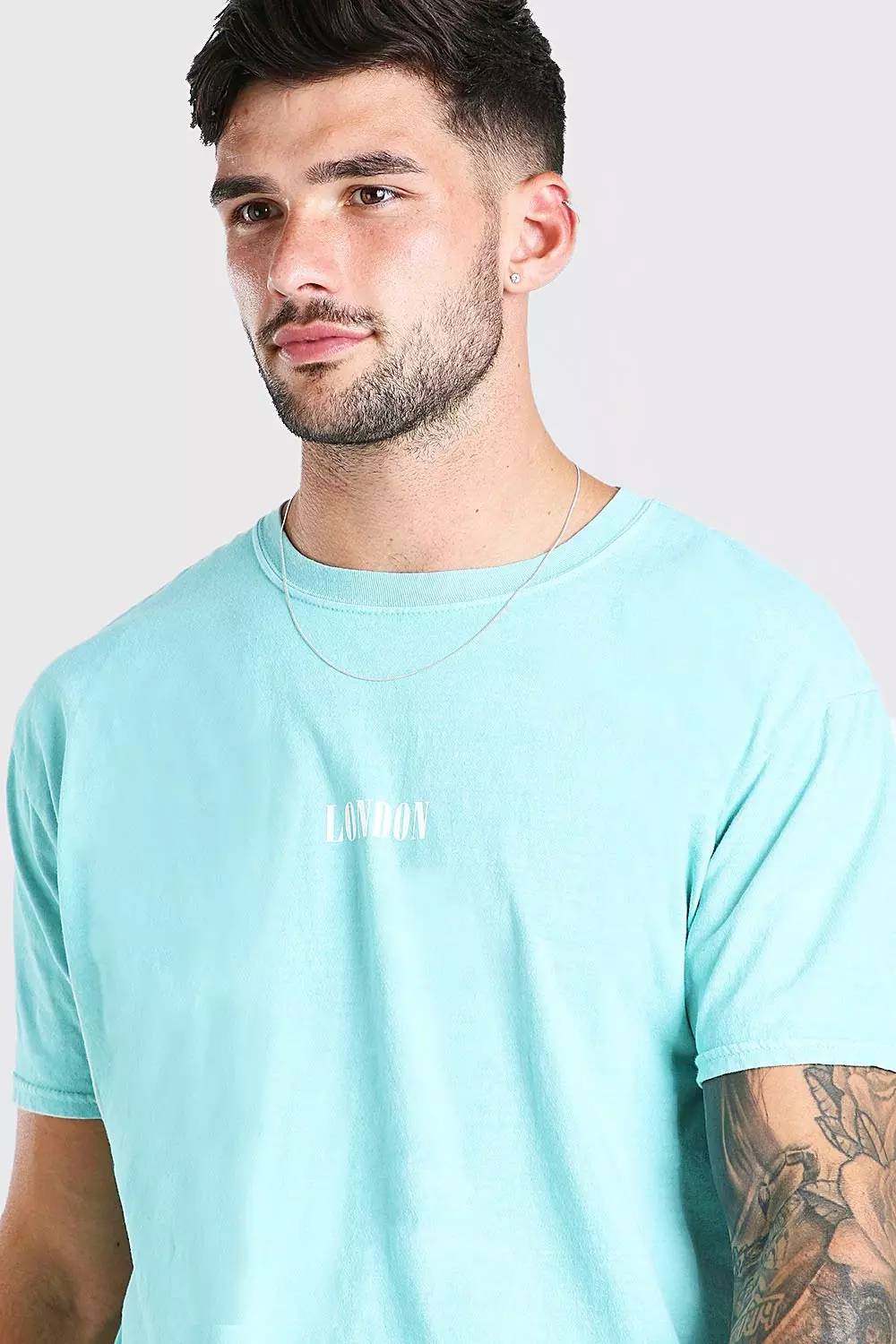 Oversized London Print Overdyed T-Shirt alternative image