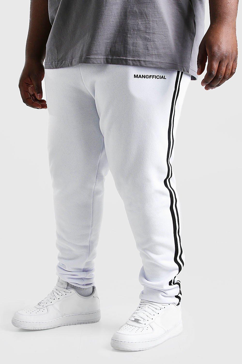 boohooman white joggers