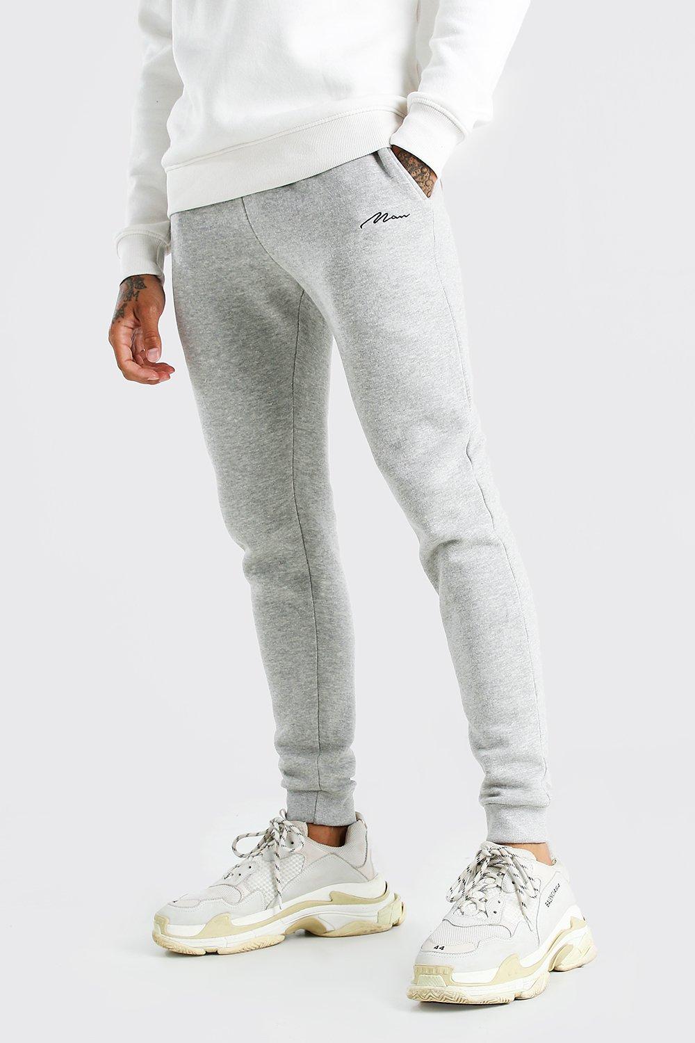 Boohooman best sale grey joggers