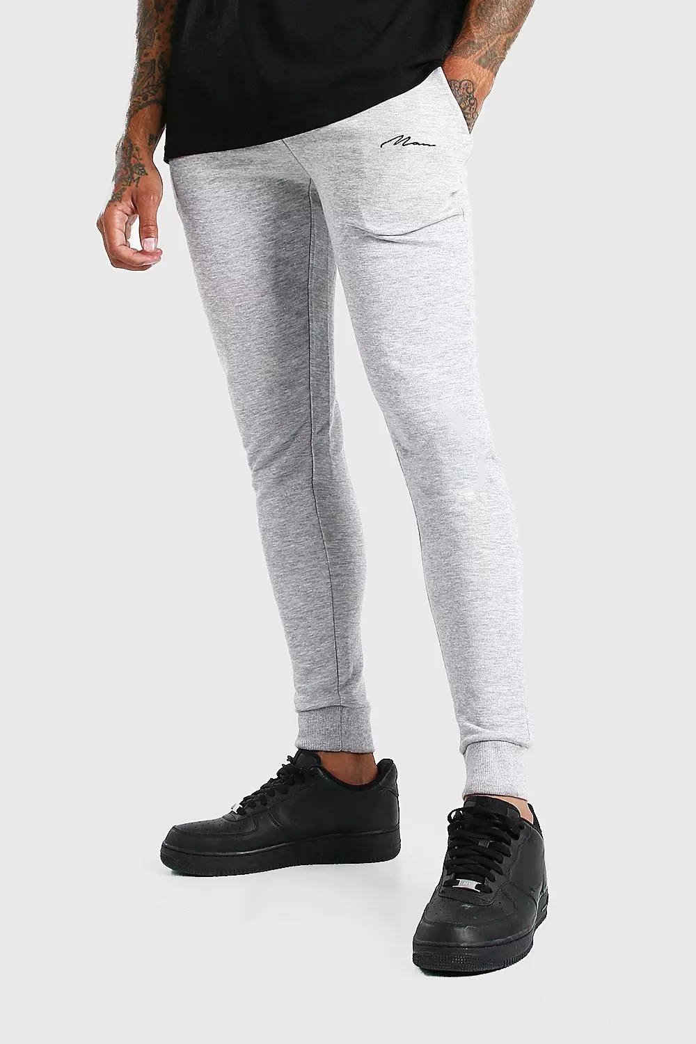 Boohooman grey joggers online