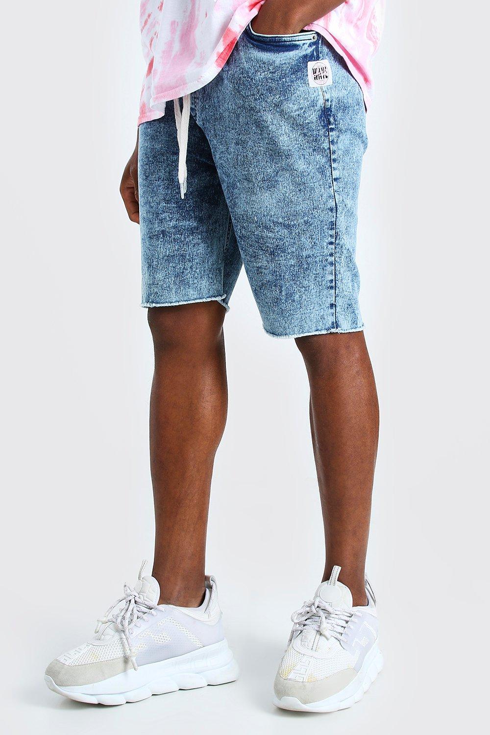 drawstring jean shorts