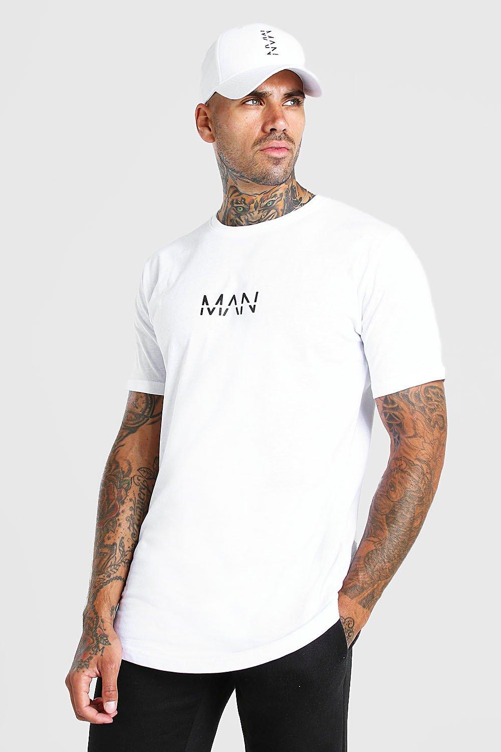 Original Man Longline Curved Hem T-shirt