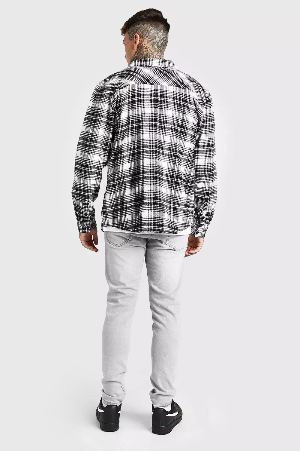 Ecru Heavy Weight Check Overshirt alternative image