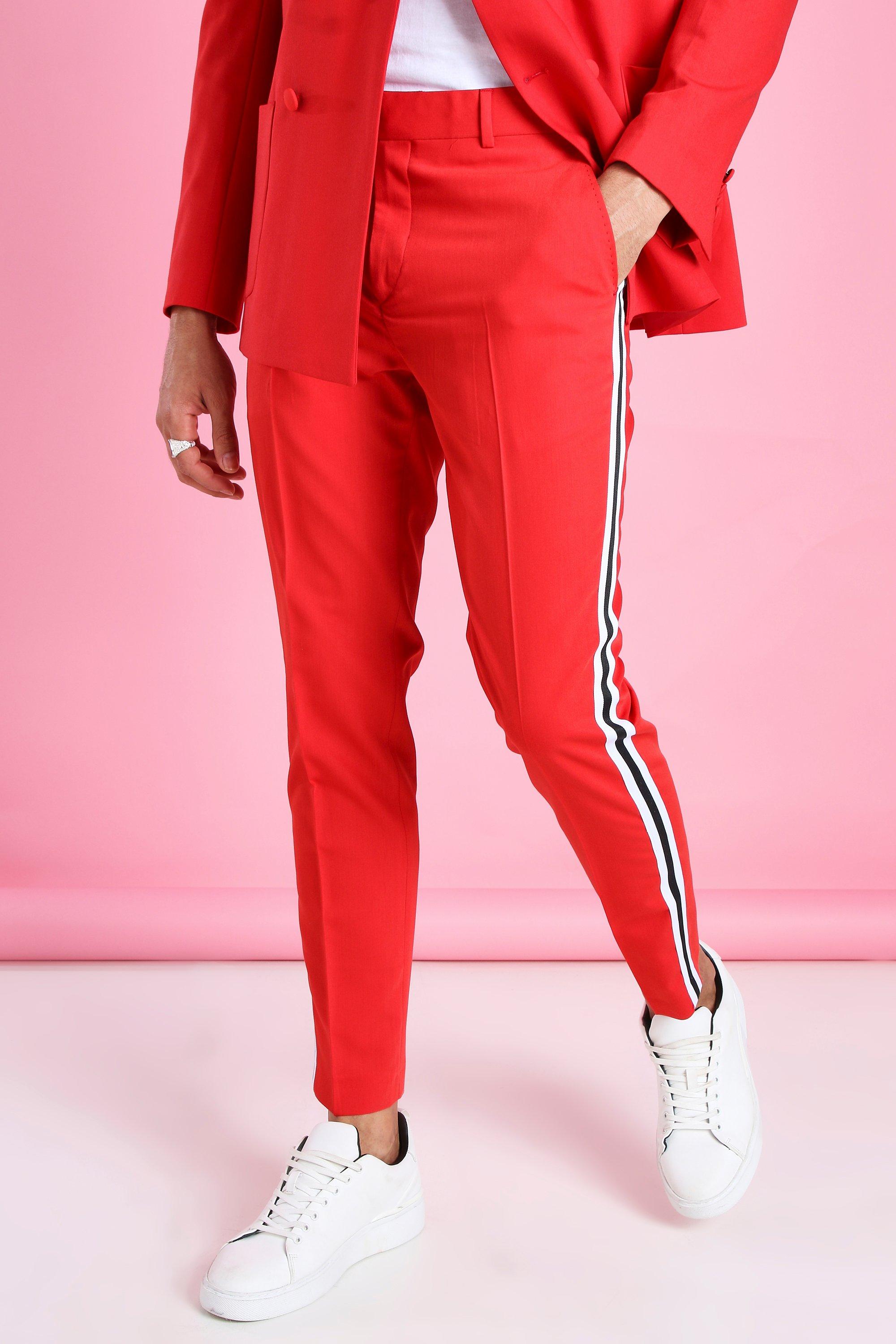 side stripe suit pants