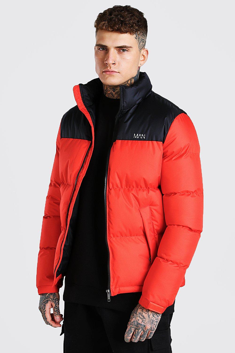 Men's color clearance block puffer jacket