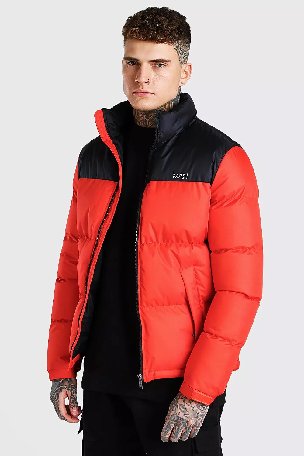 Man Dash Colour Block Puffer Jacket