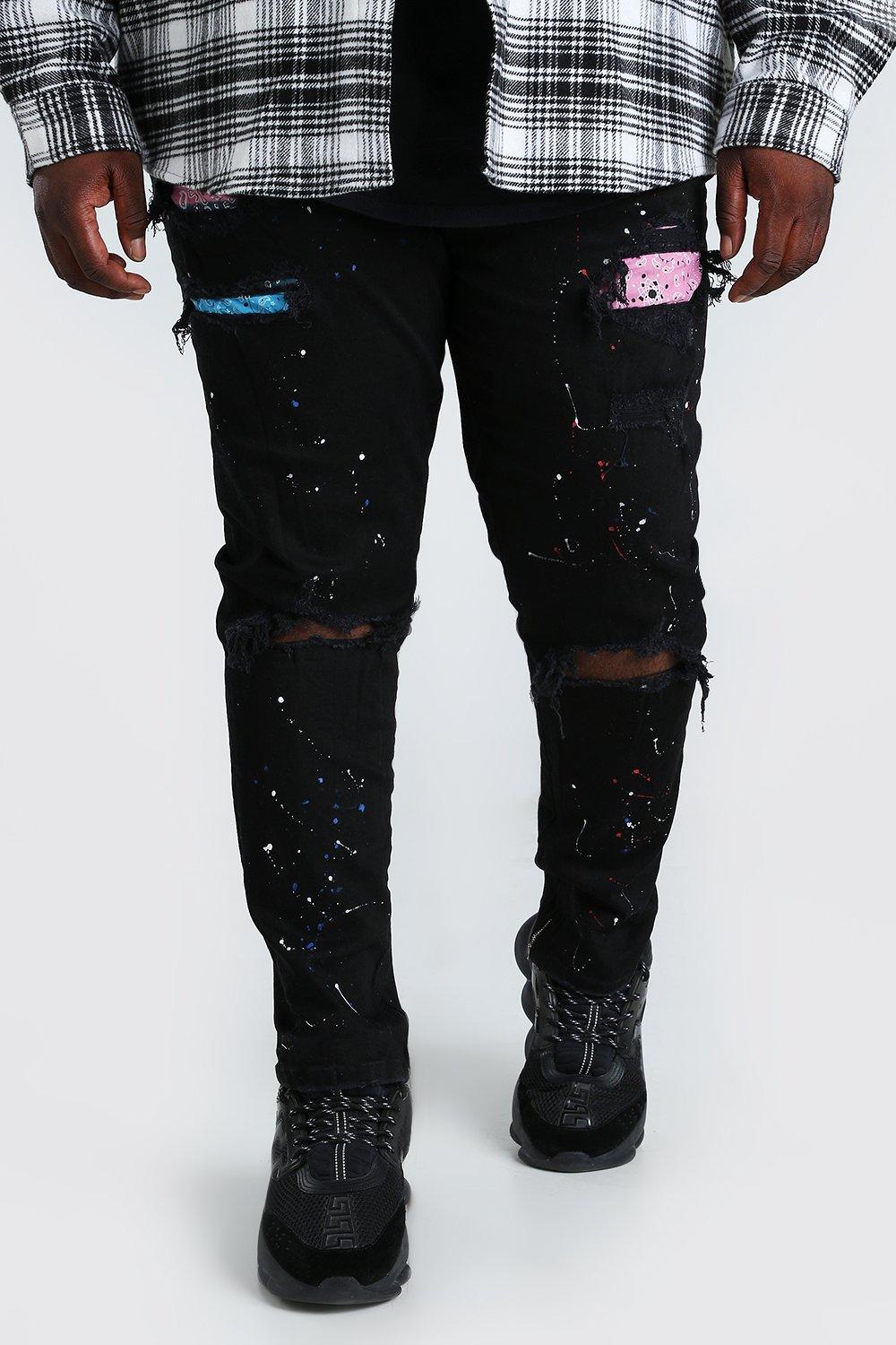 boohooman bandana jeans