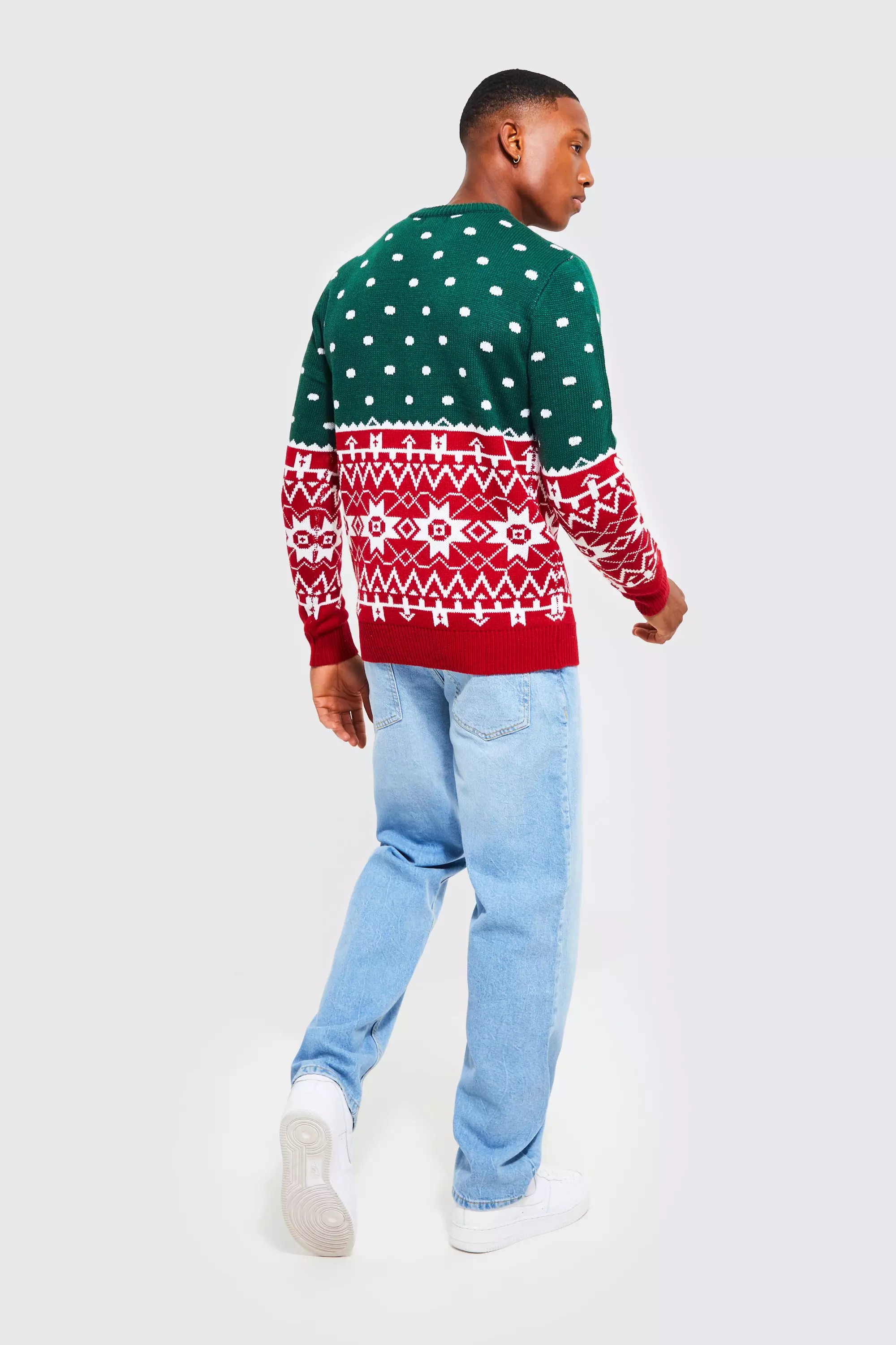 Green Merry Christmas Fair Isle Jumper alternative image