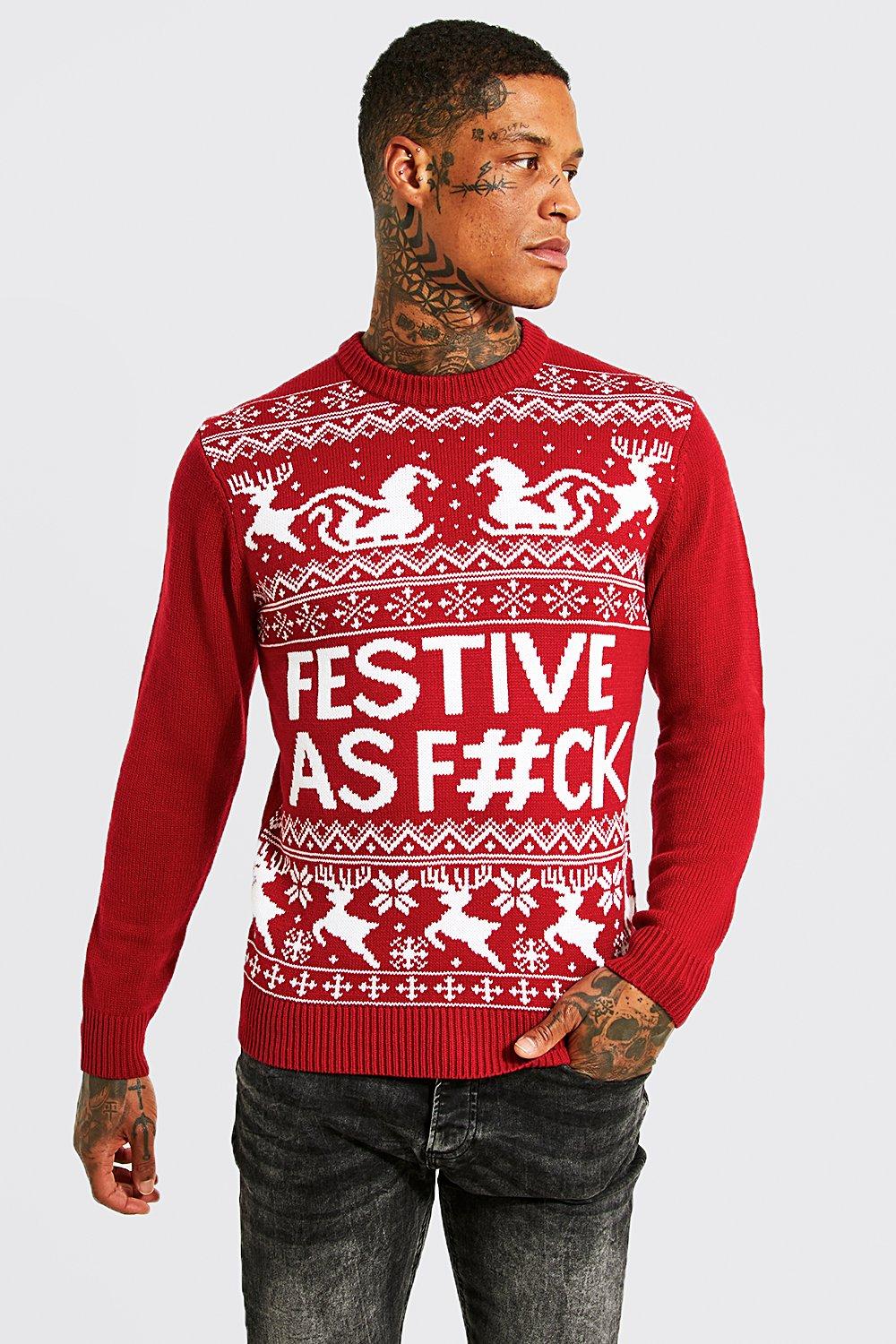 boohooman christmas jumper