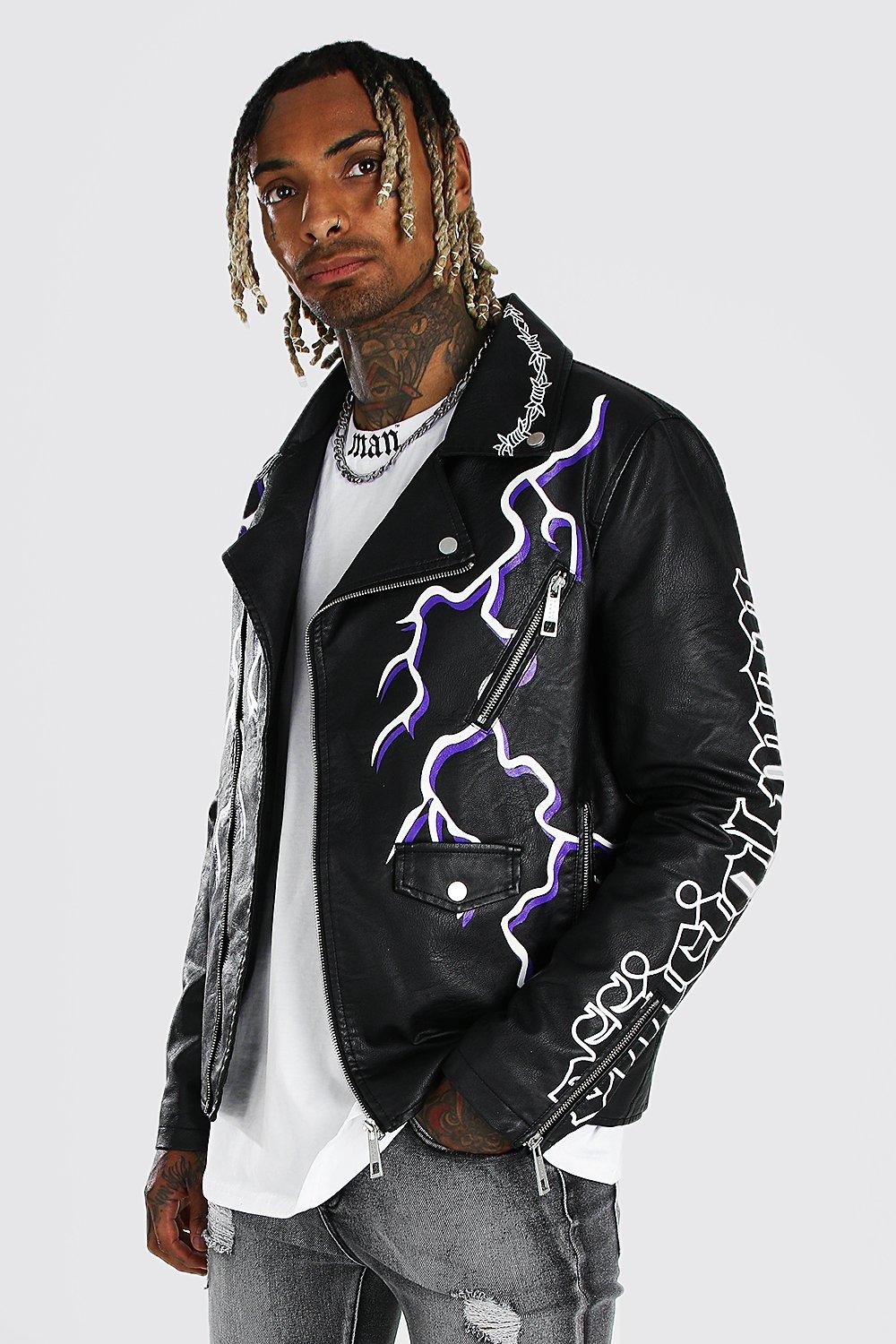 Graffiti biker cheap jacket