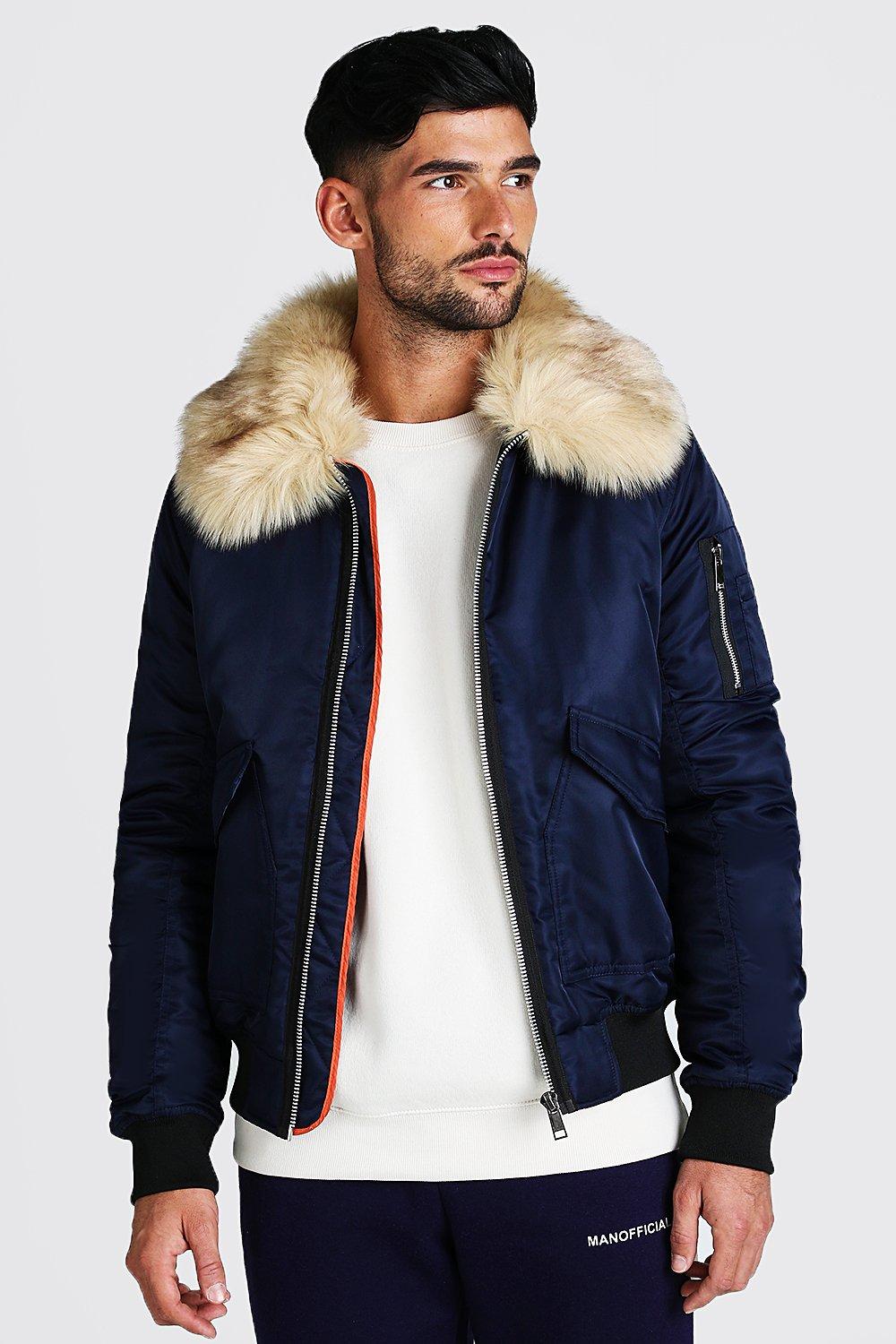 boohooMAN Men's Oversized Faux Fur Lounge Set