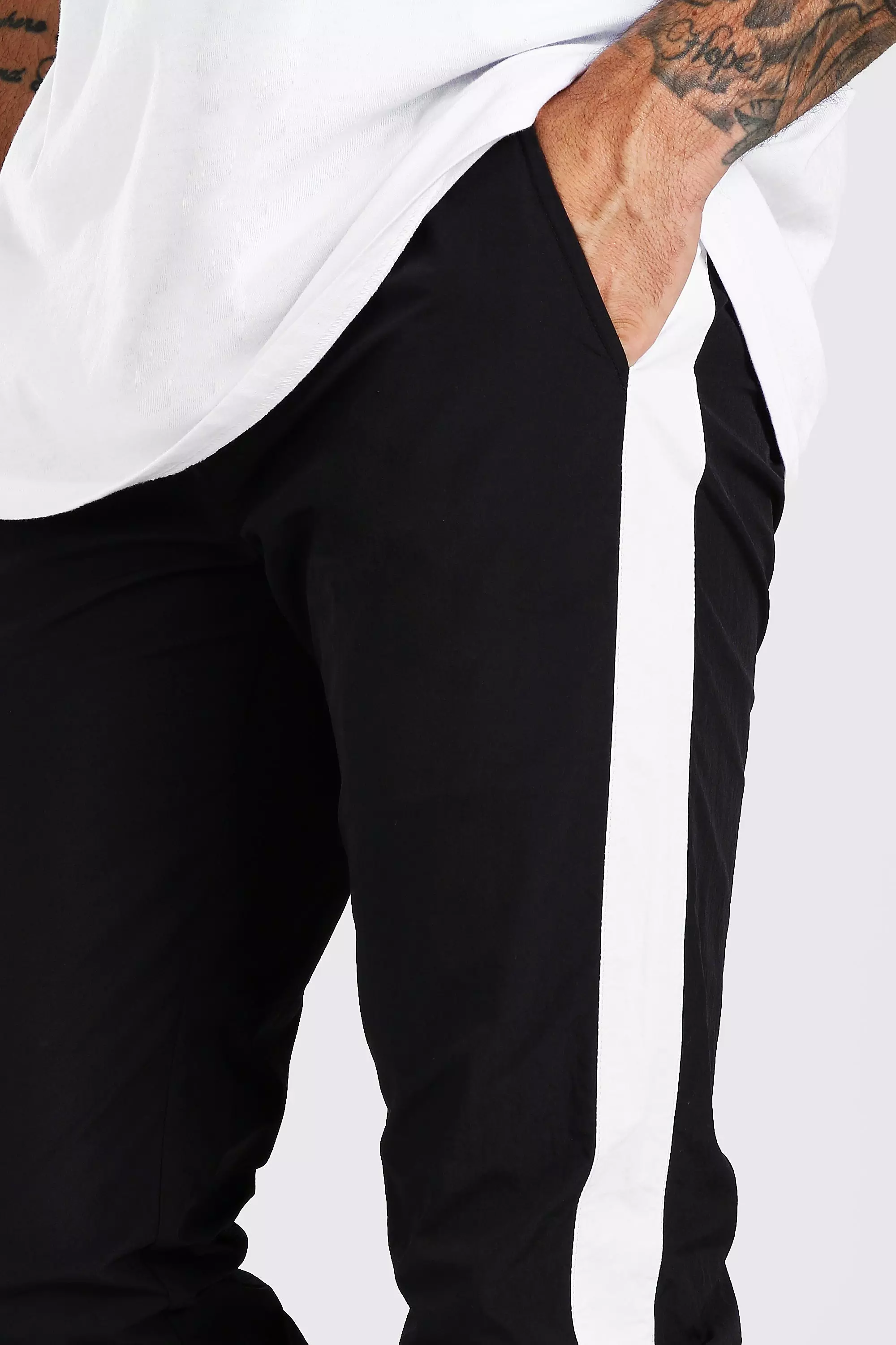 Black Shell Trouser With Side Panel alternative image