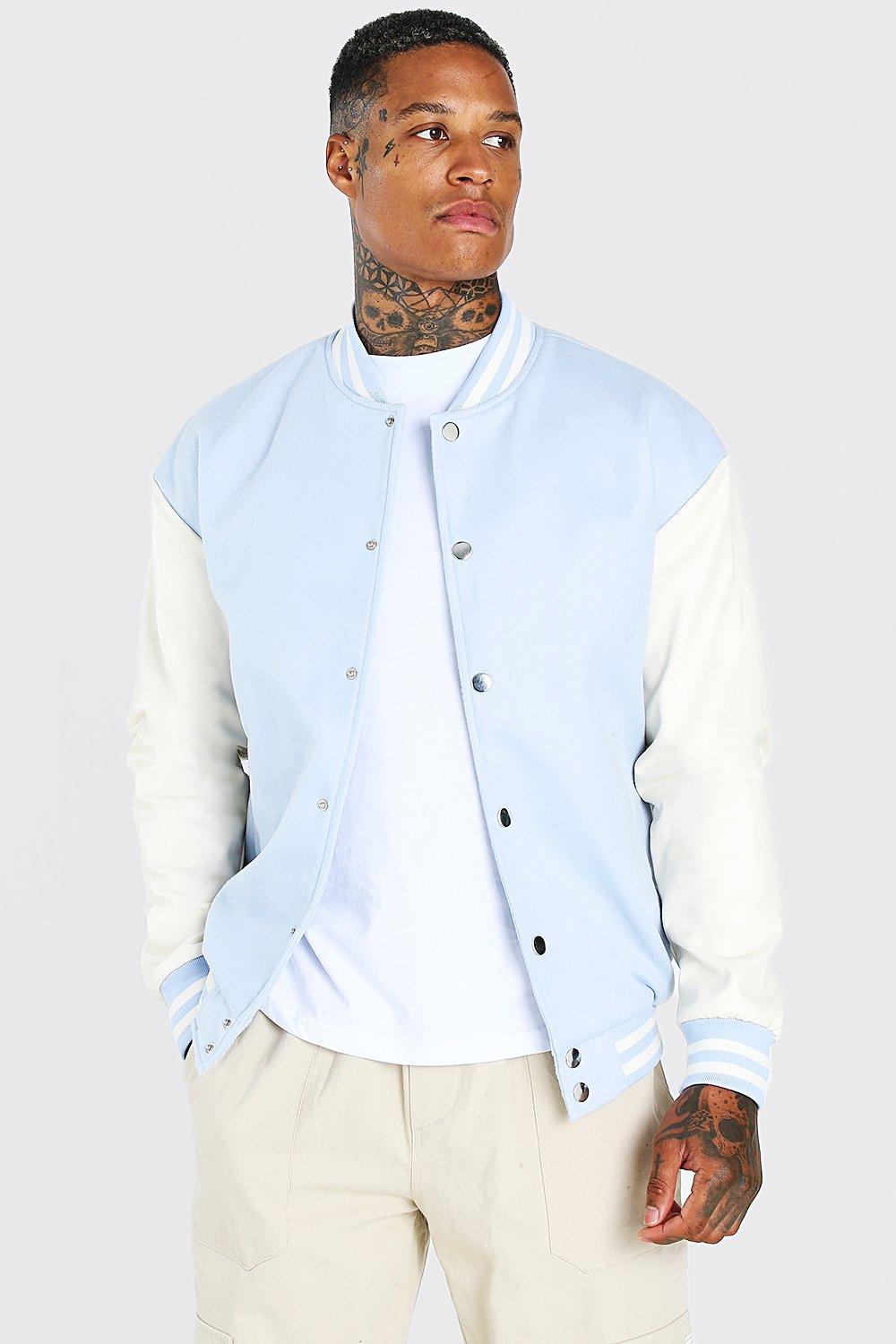 boohooman varsity bomber jacket