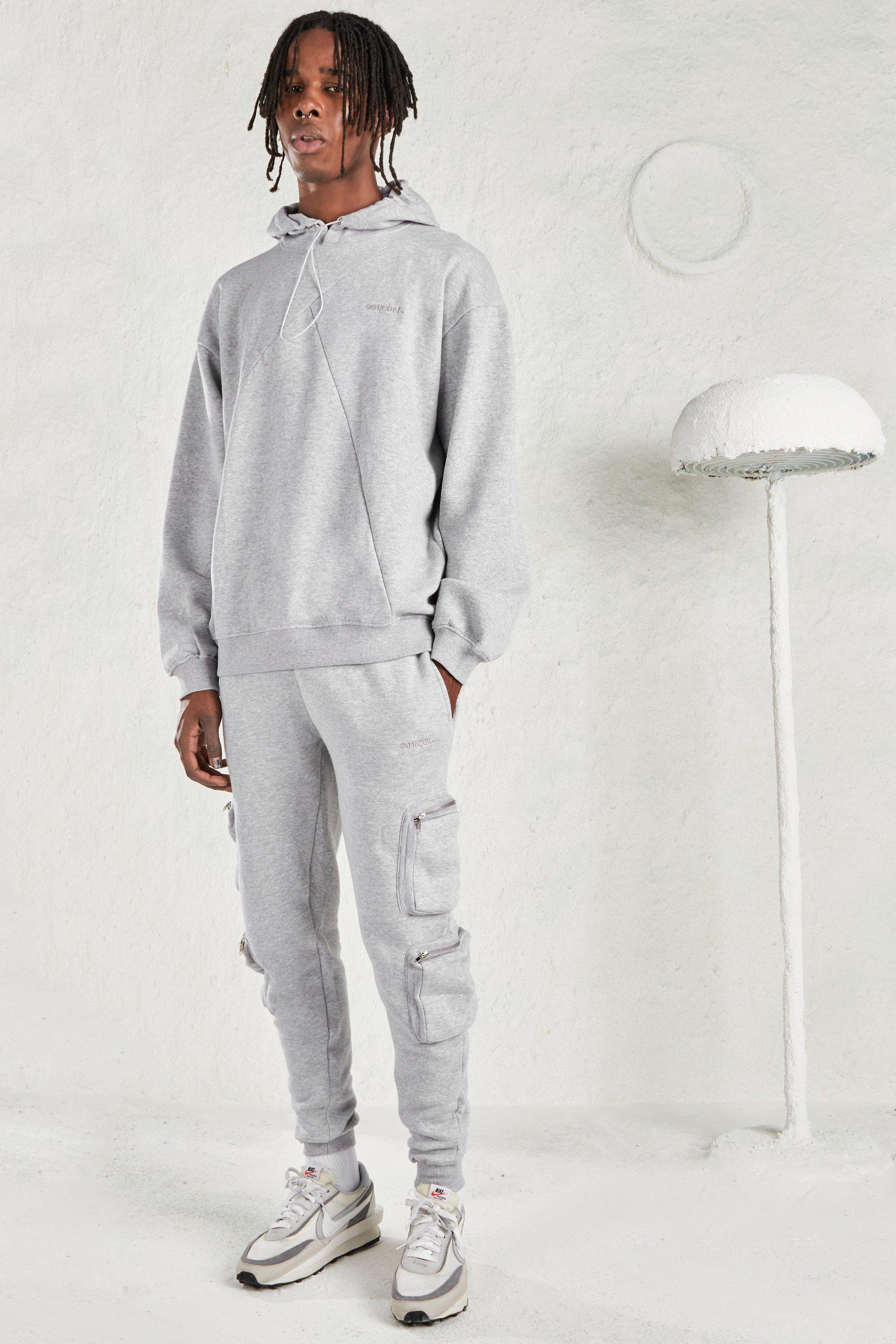 grey jogger suit