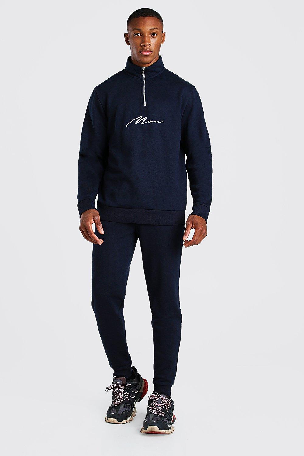 Boohooman half best sale zip jumper