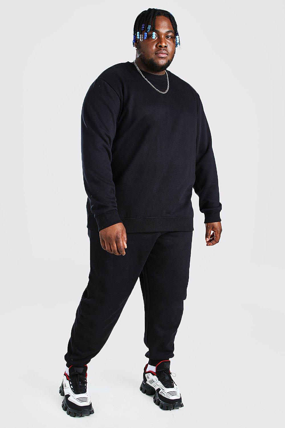 Black men's tracksuit set BASIC - Size: XXL