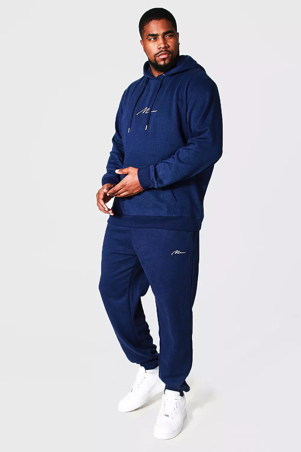 Boohooman script tracksuit clearance