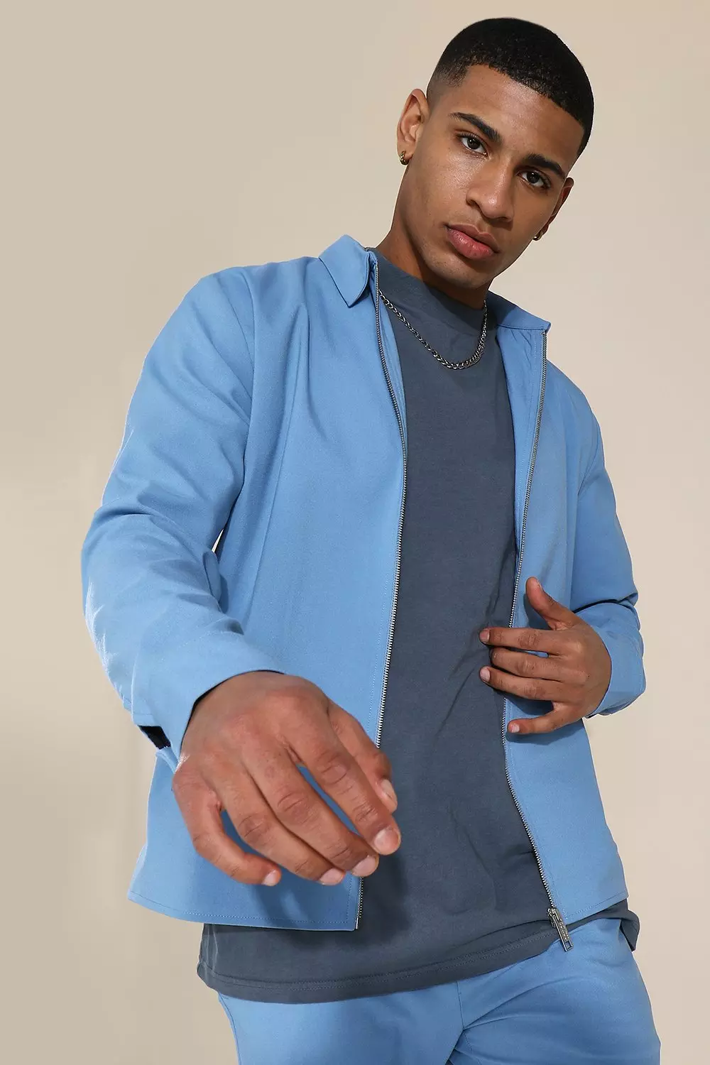 Light blue harrington outlet jacket