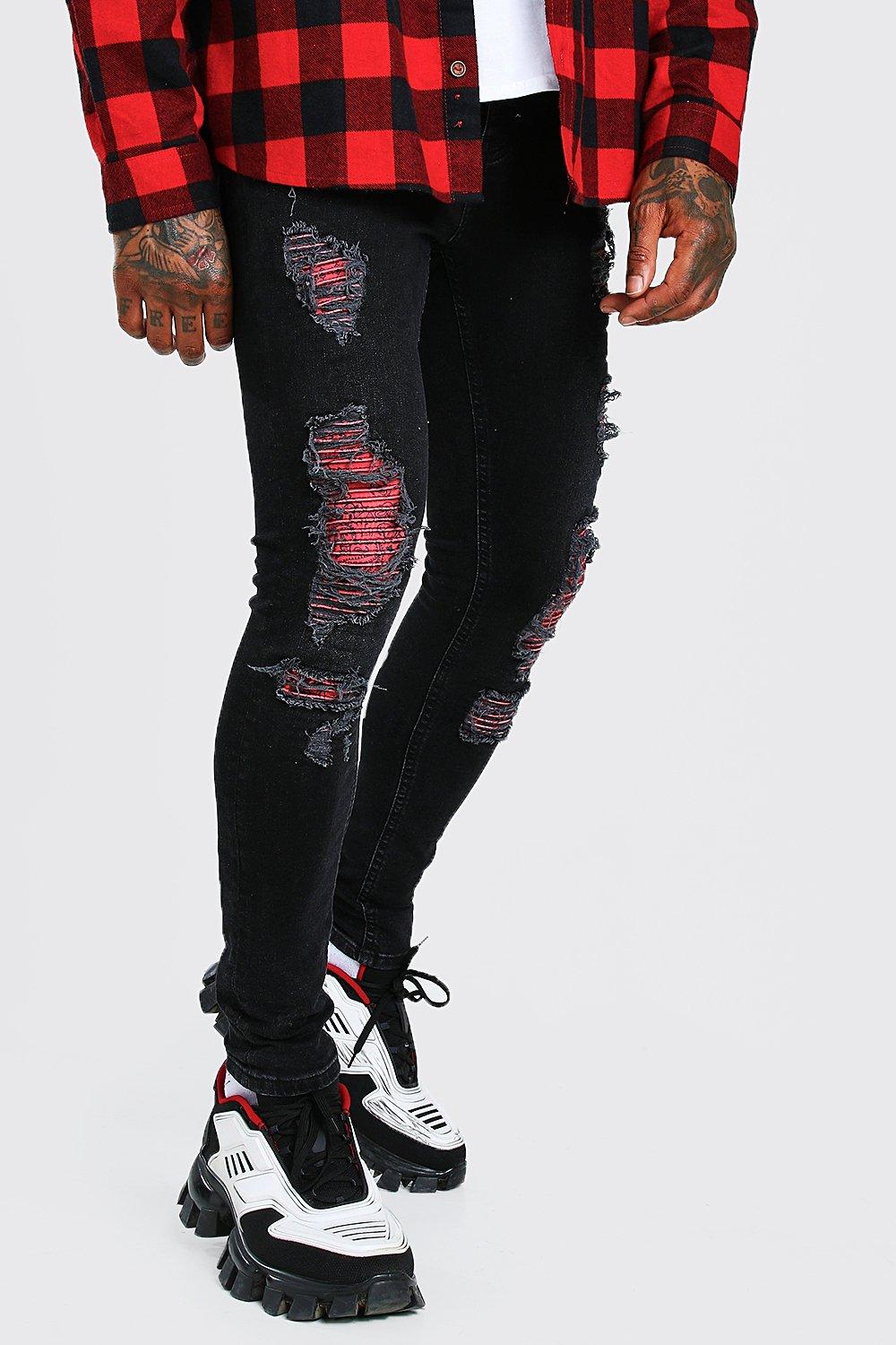 boohooman bandana jeans