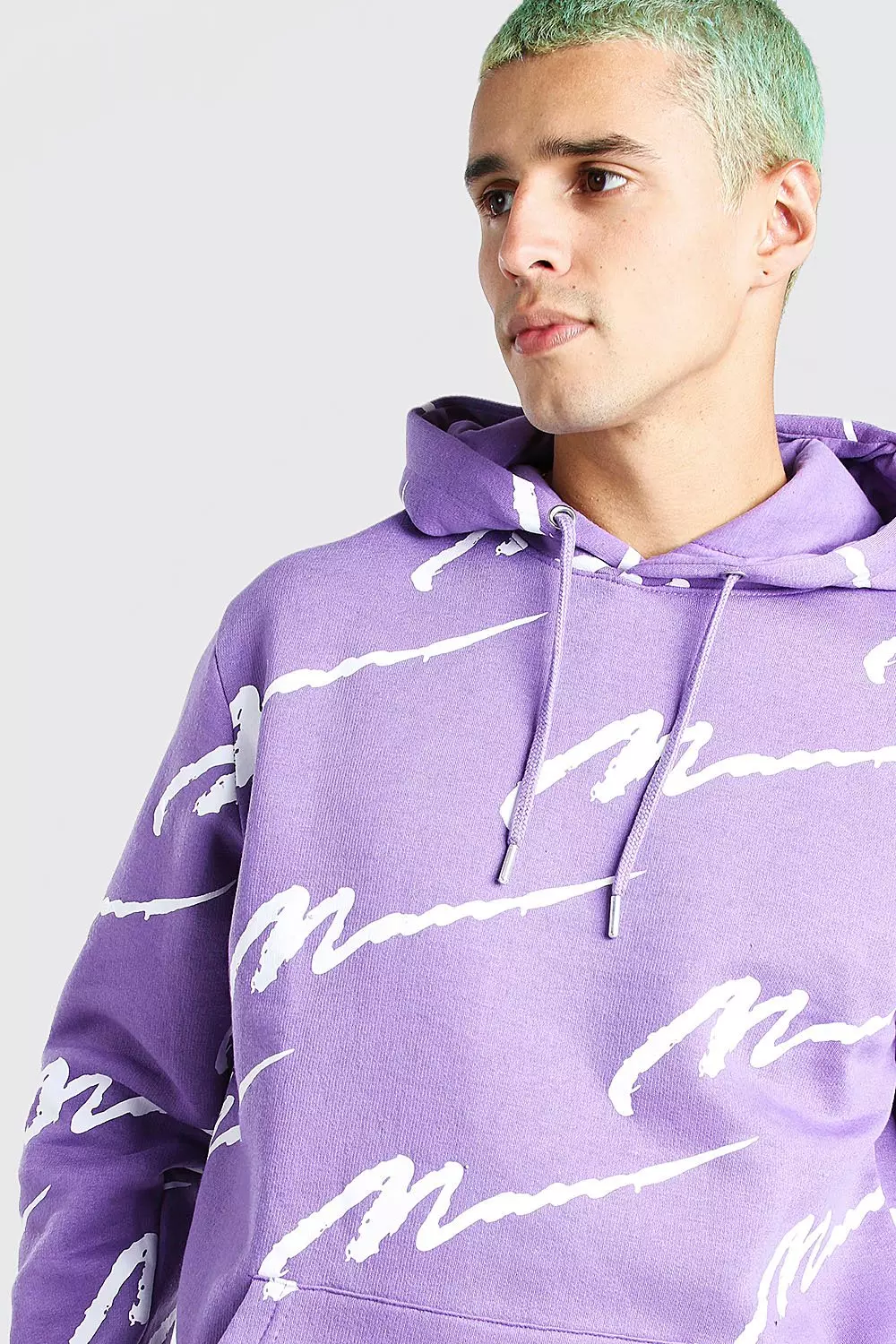 All over man printed hooded short tracksuit online