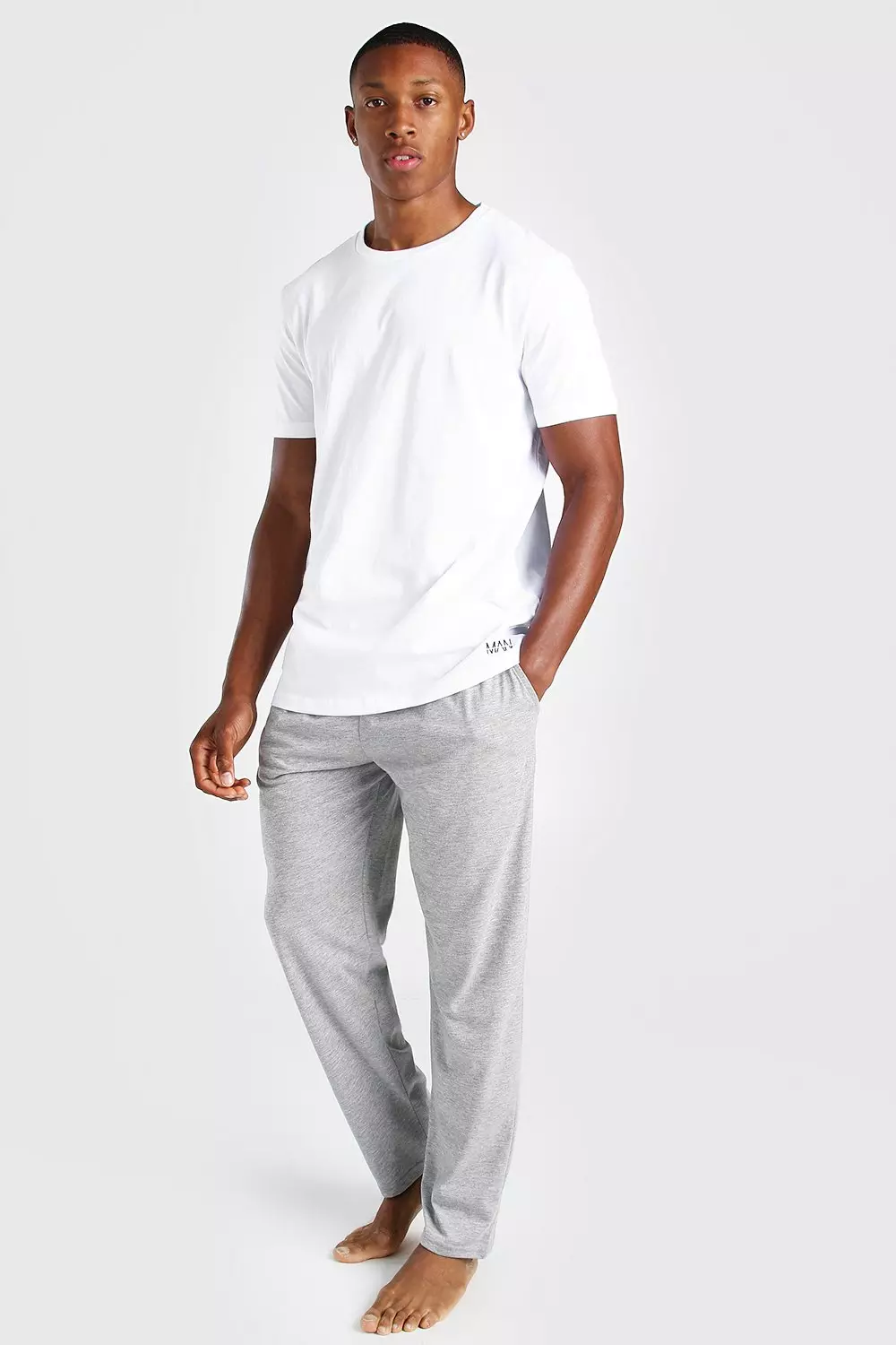 MAN Dash Waistband Tee And Lounge Pant Set boohooMAN UK