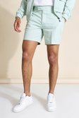 Skinny Smart Fixed Waistband Shorts, Mint