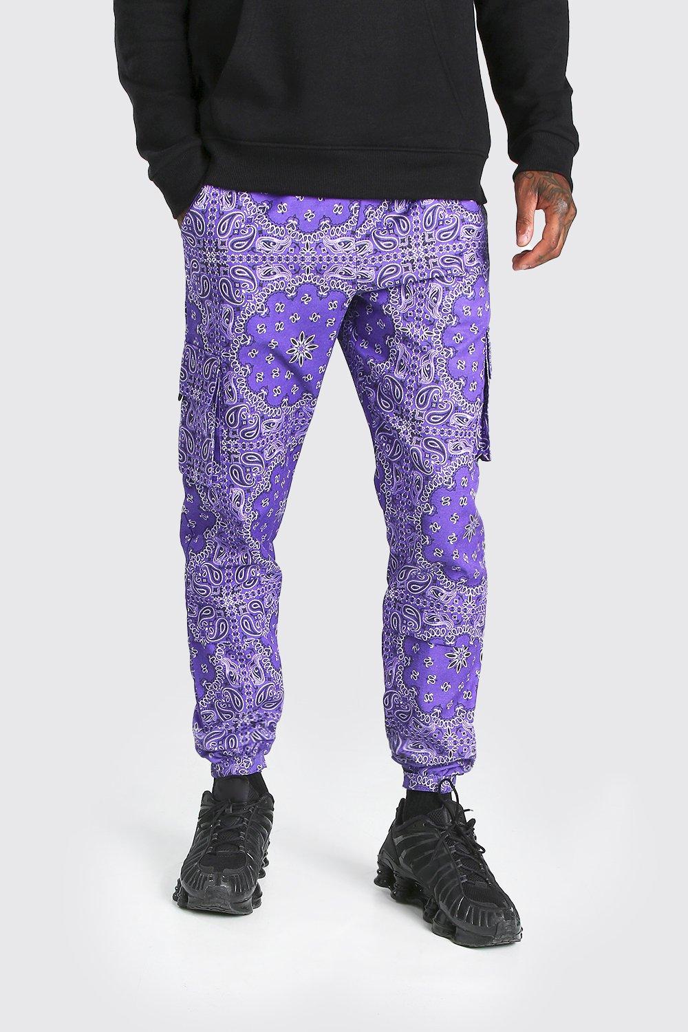 purple trousers outfit