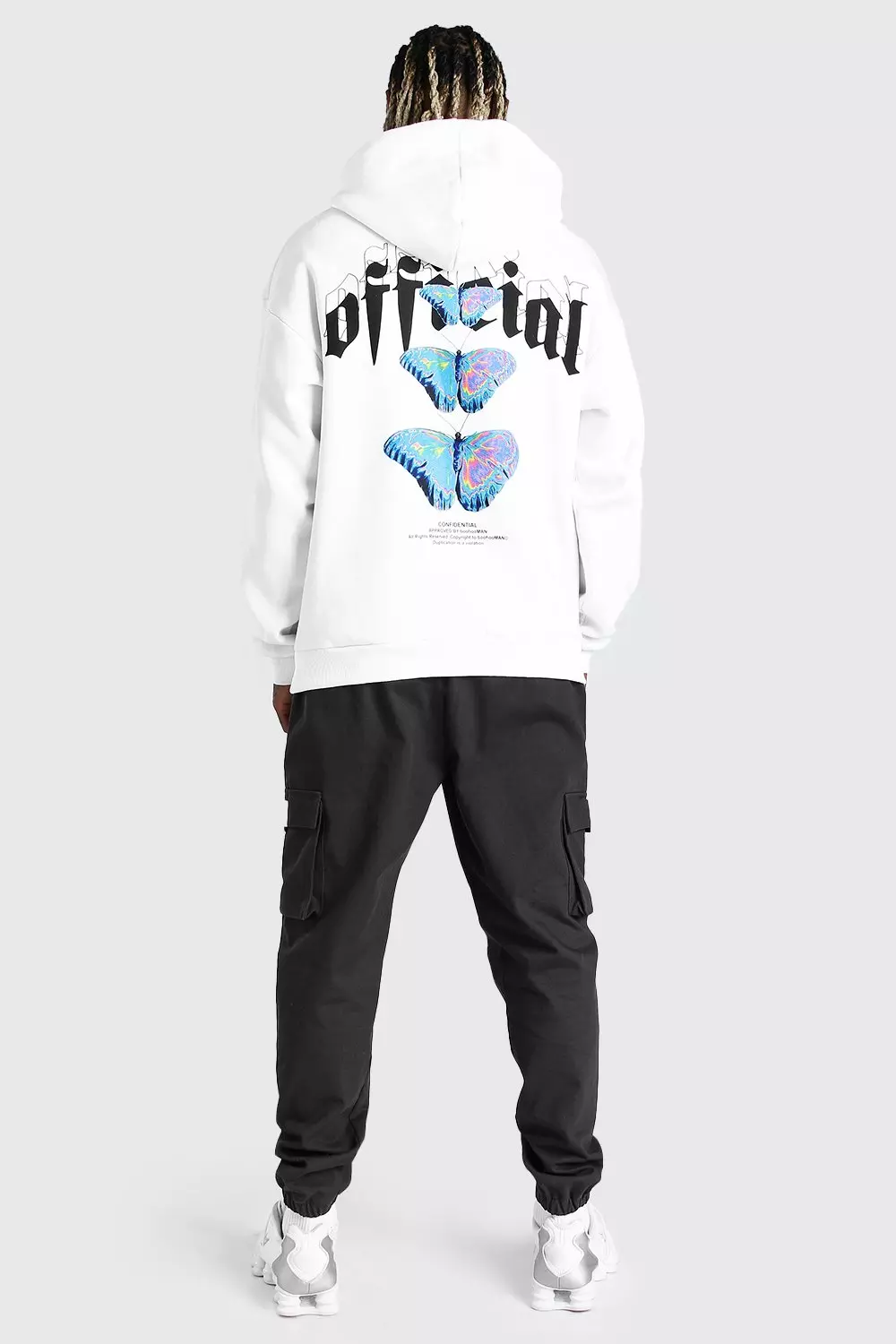 Witte hoodie met vlinder hotsell