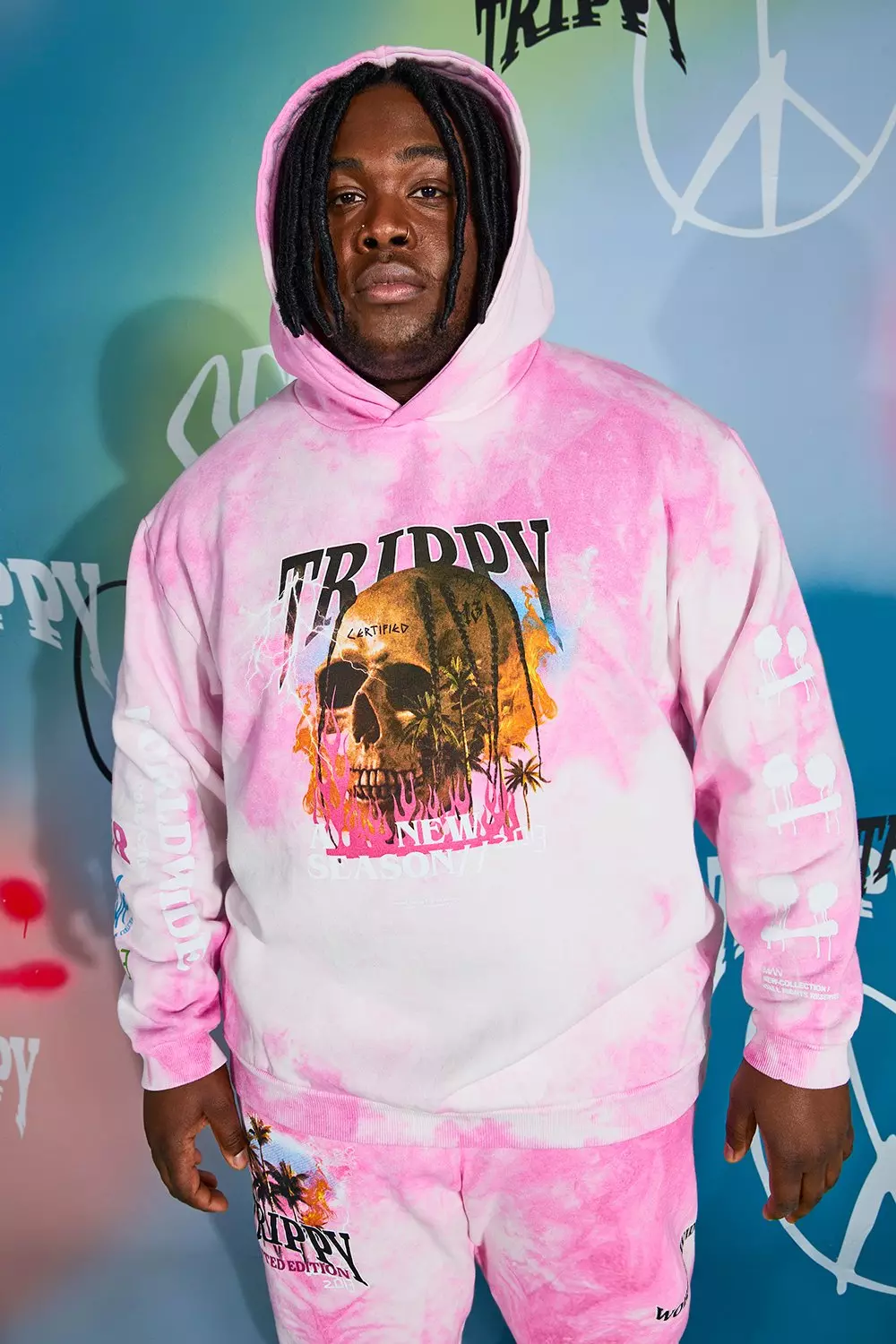 Pink hoodies plus size best sale
