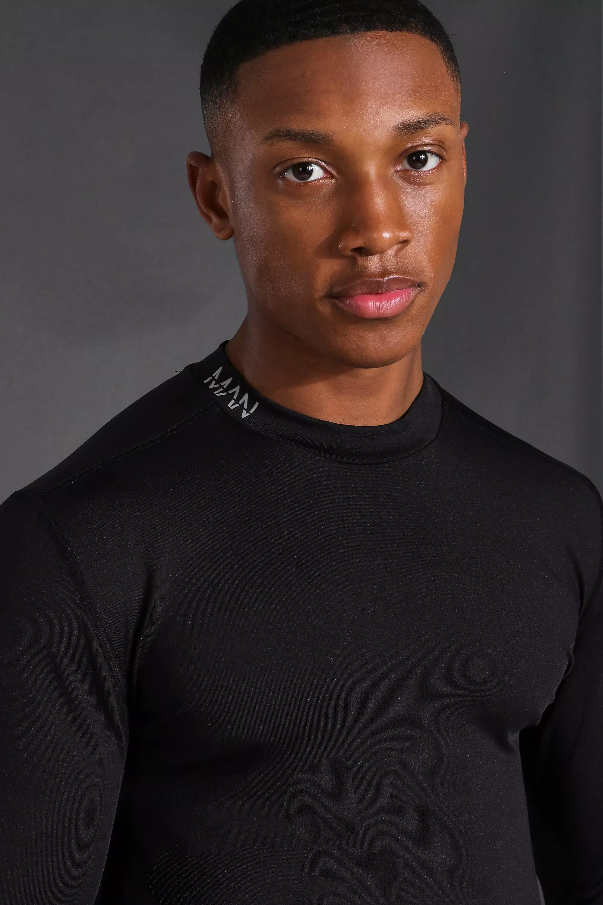 Black Man Active Compression Long Sleeve T-shirt alternative image