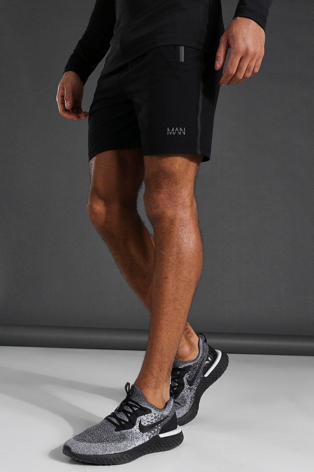 Man Active Gym Reflective 5inch Shorts | boohooMAN UK