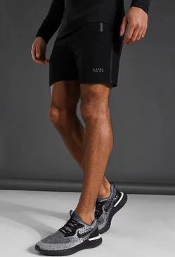 Man Active Gym Reflective 5" Shorts Black