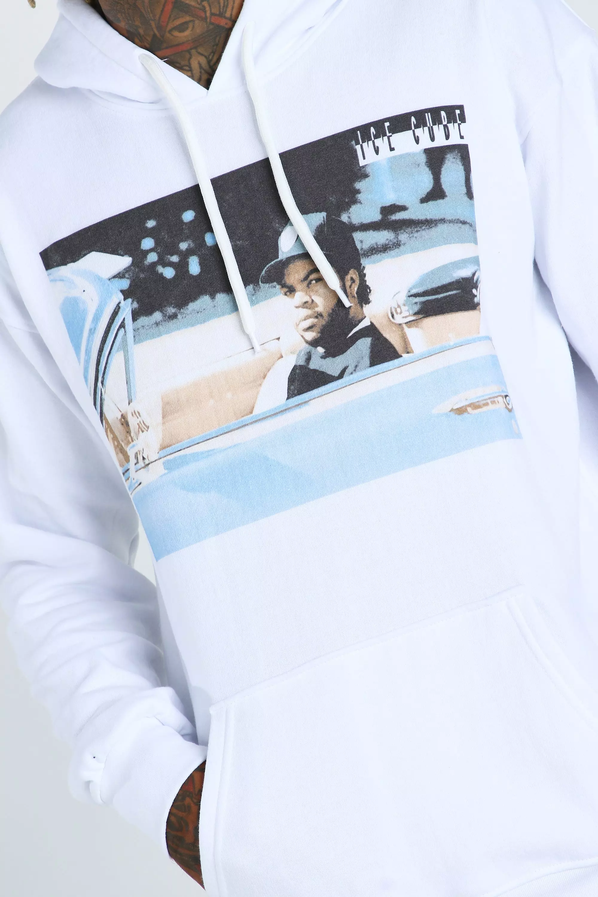 Ice Cube Rolling License Hoodie boohooMAN UK