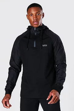 boohooman.com | Man Active Gym Hoodie With Matte Sleeves