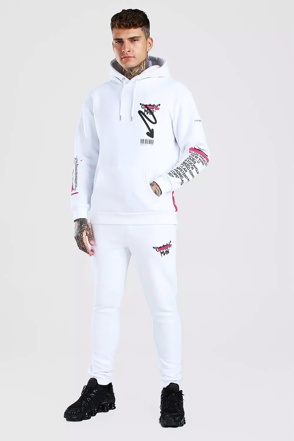 Boohooman jogger set hotsell