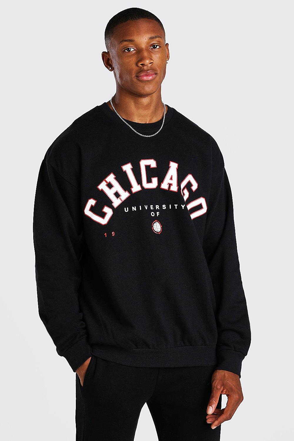 Boohooman black sweatshirt sale